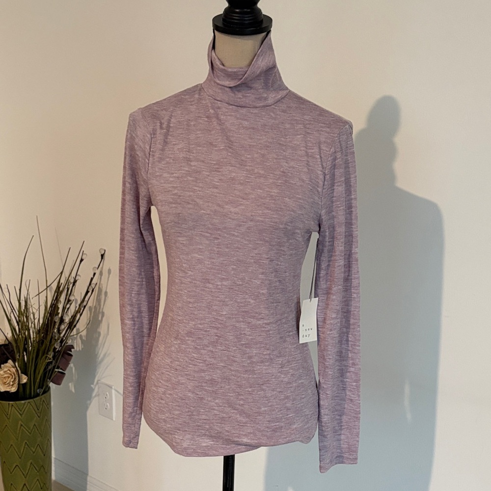 NWT a new day small pink soft turtleneck shirt